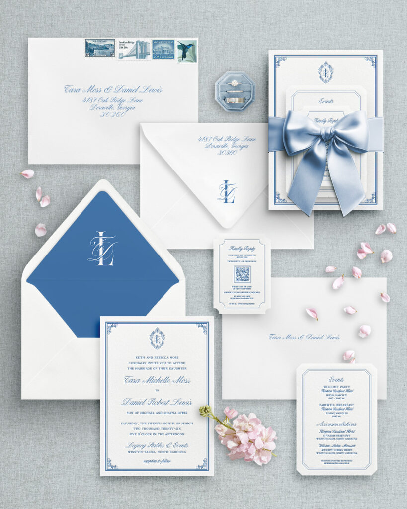 luxury wedding stationery designer; custom wedding invitations; wedding invitation design; Custom Wedding Invitation Design Process